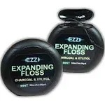 EZZI Woven Expanding Dental Floss Naturally Waxed & Textured w/Charcoal & Xylitol To Optimally Clean Gums