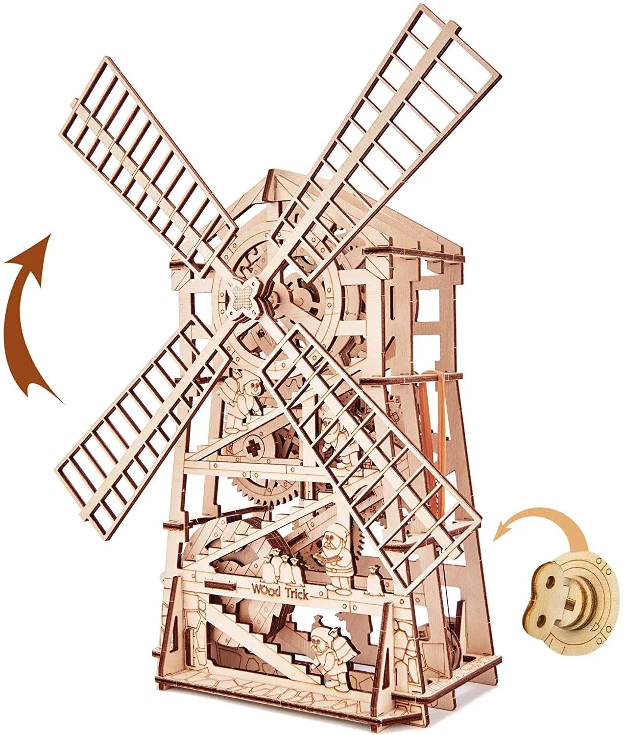 Wood Trick Windmill 3D Wooden Puzzle