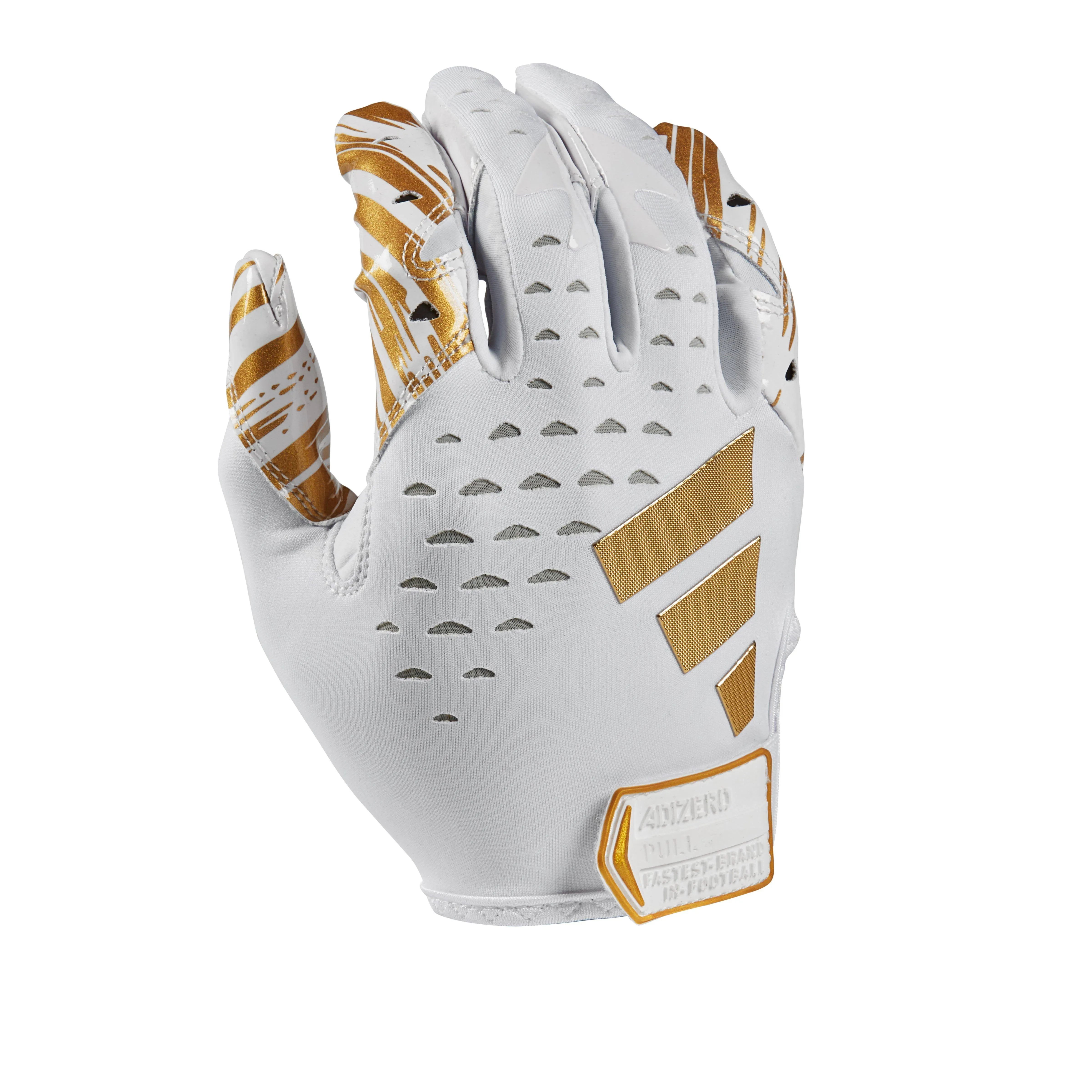 Adidas Adizero 13 Men's Football Receiver Gloves - White Gold