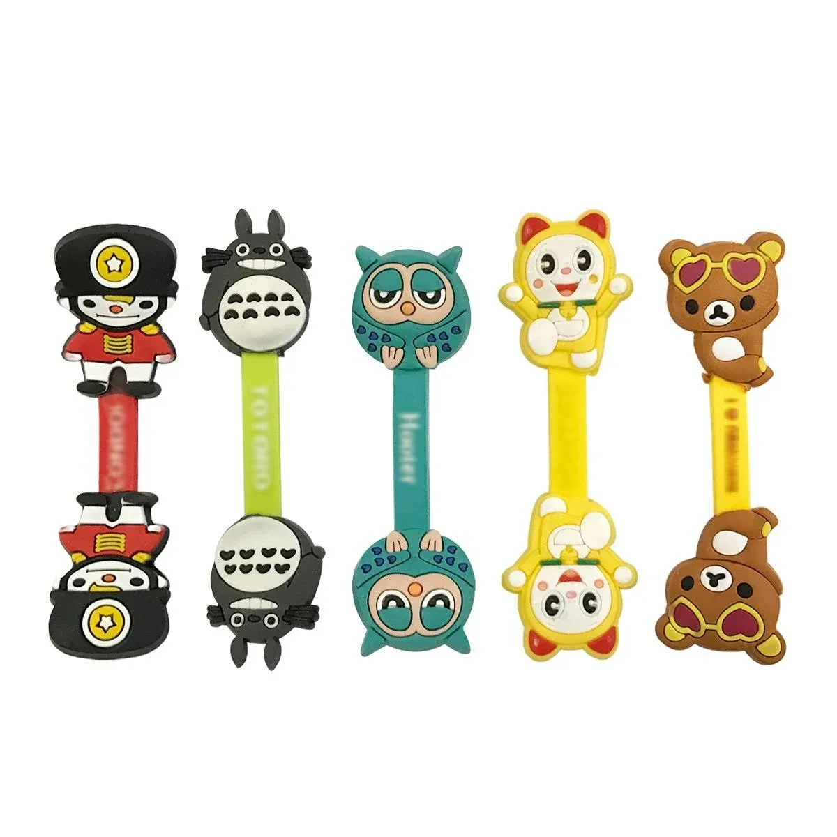 Allydrew Cartoon Animal Cable Tie Cord Organizer Earphone Wrap (Set of 5)