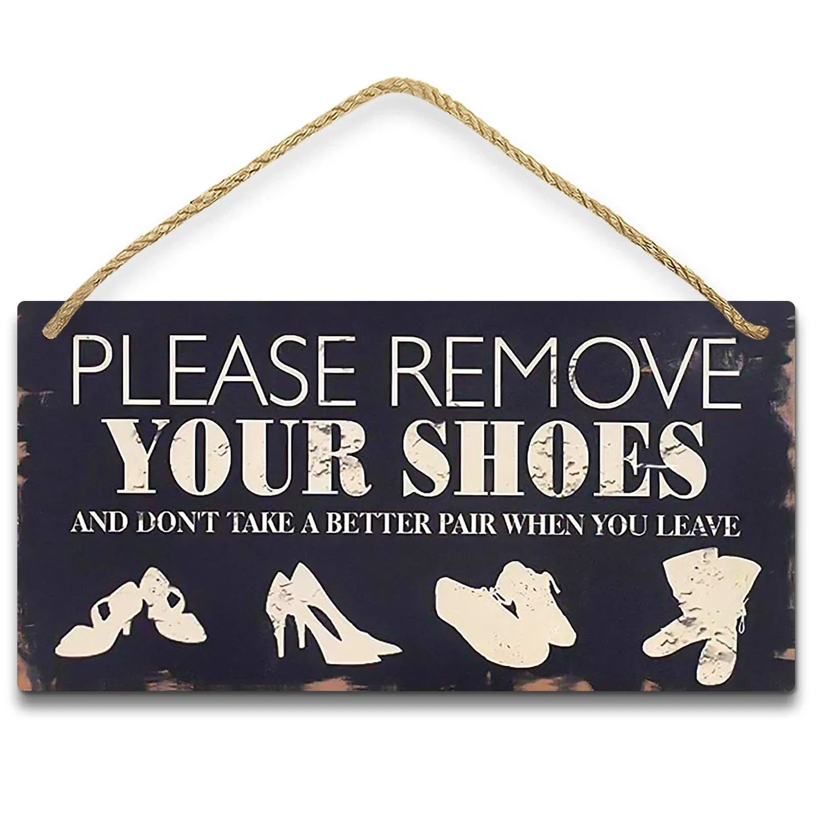 Please Remove Your Shoes sign Wood Sign Rustic Shoes off Wooden Hanging Plaqu...