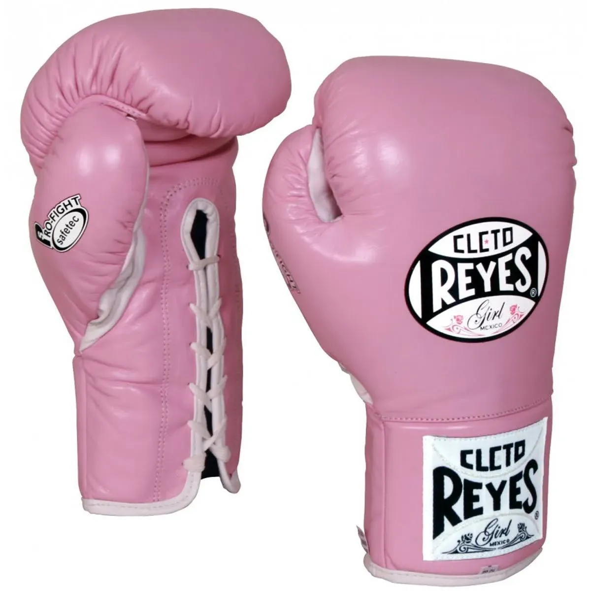 Cleto Reyes Women's Safetec Professional Boxing Fight Gloves - 8 oz. - Pink