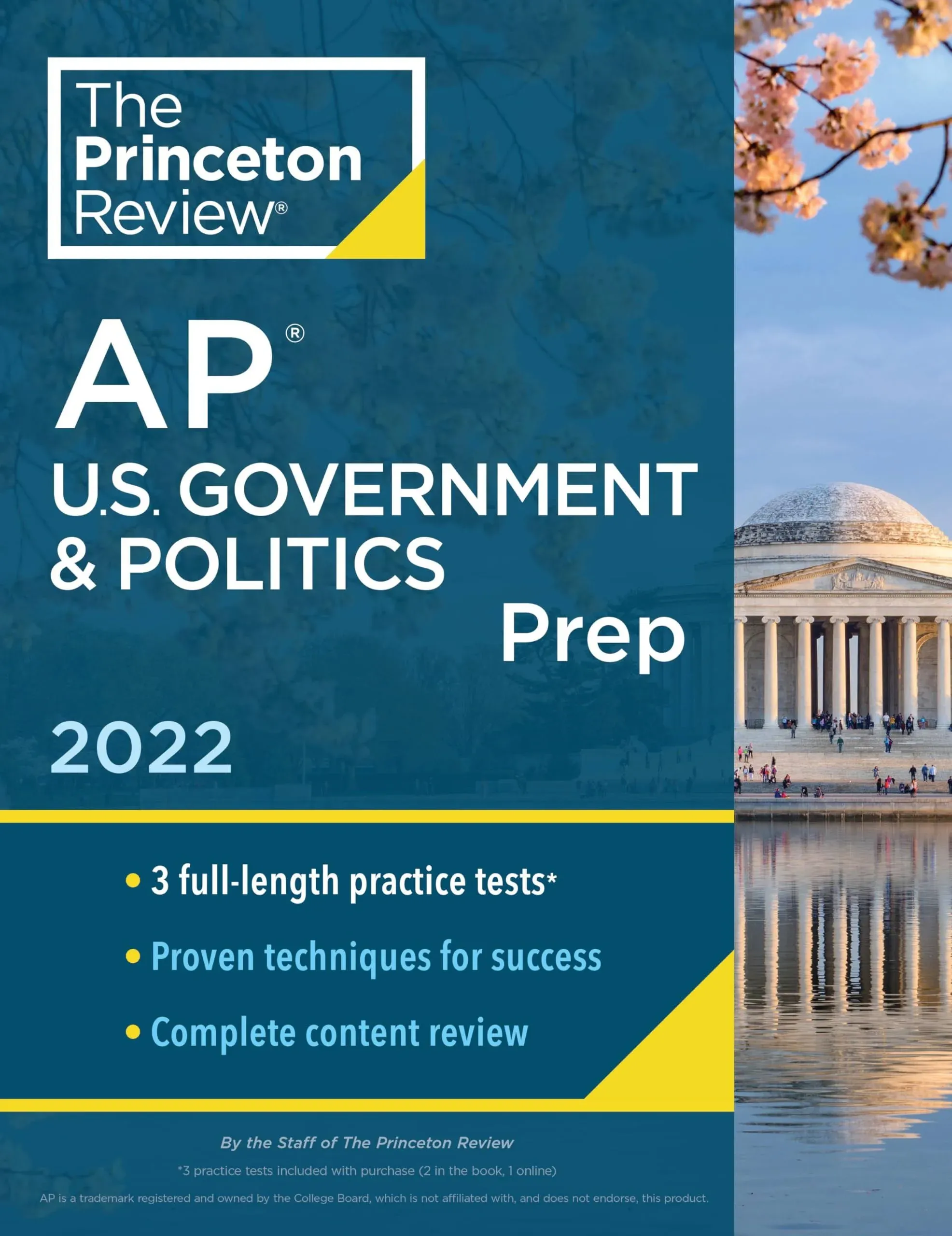 Princeton Review AP U.S. Government & Politics Prep, 2022: Practice Tests + ...