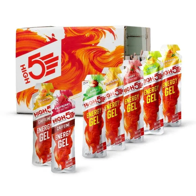 High 5 Unisex's 20 x 40gm Energy Gel Mixed Flavour Box