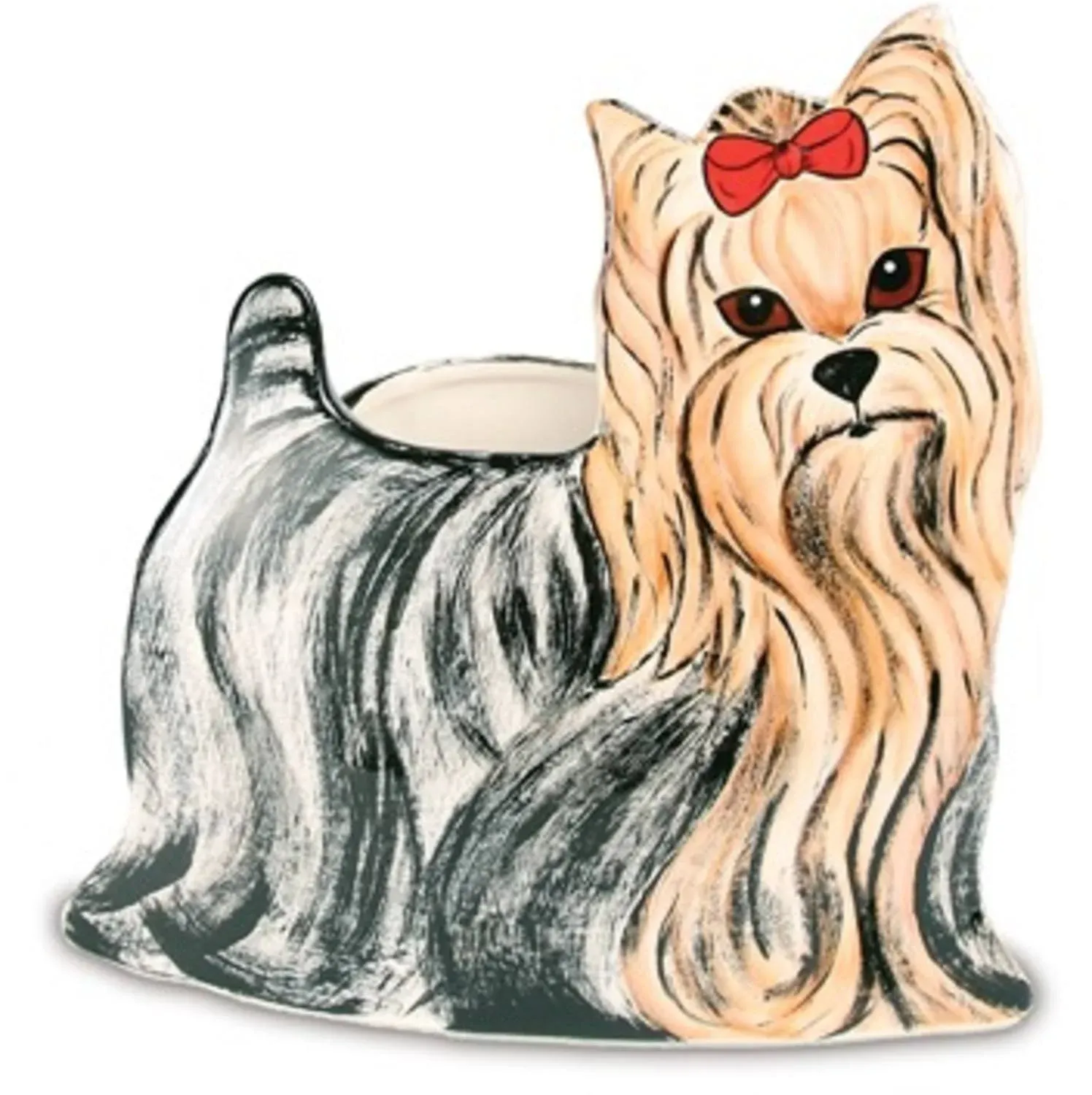 Pavilion- 9" Ceramic Yorkshire Dog Planter Vase