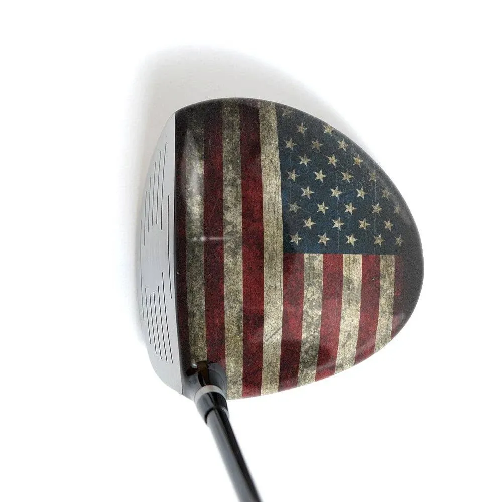 Driver Skin - Premium Vinyl Golf Head Wrap with Precut Piece - Easy to Install - Knife-Less Tape Included - Made in USA - Patriotic