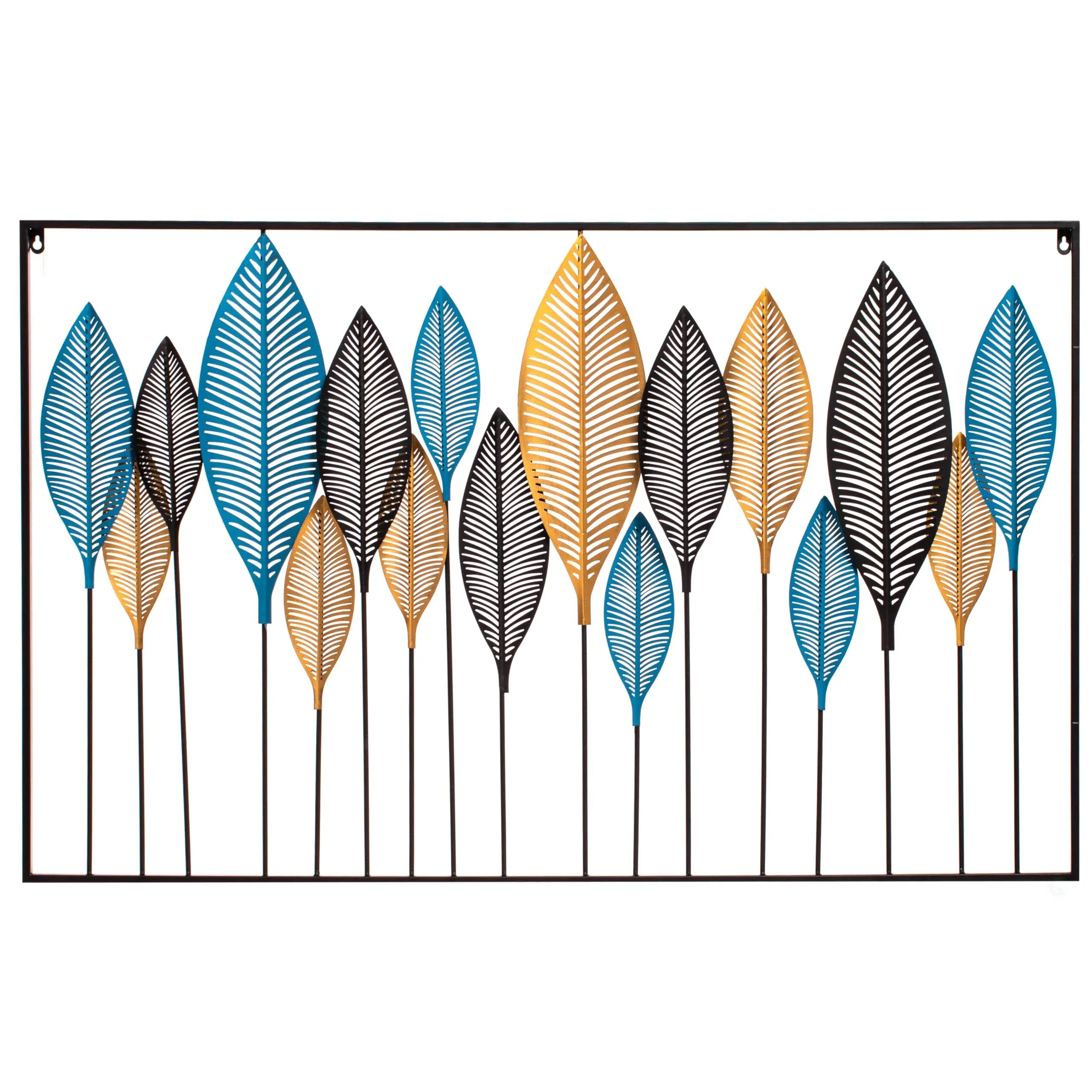 Uniquewise Exquisite Multicolor Leaf Artistry Metal Wall dcor for Entryway Dining ...