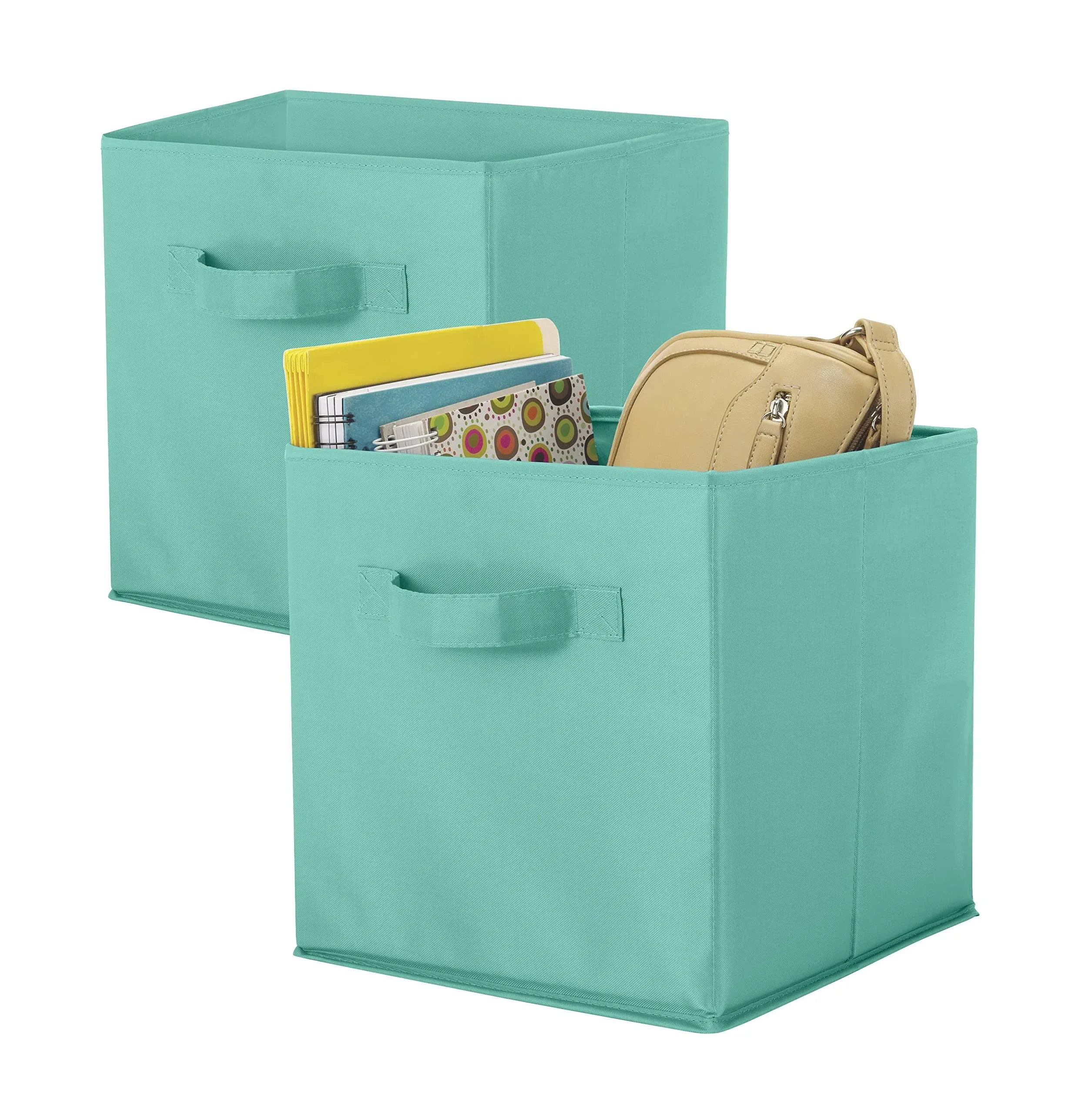 Whitmor Turquoise Set of 2-10 x 10 x 10 inches Collapsible Cubes, 2 Pack