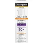 Neutrogena Clear Face Face Serum SPF60+ w/ Green Tea 1.7 oz EXP-09/2024