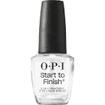 OPI Start to Finish, 3-in-1 Treatment, Base Coat, Top Coat, Nail Strengthener, Vitamin A & E, Vegan Formula, Long Lasting Shine, Up to 7 Days of Wear as Top Coat, Clear, 0.5 fl ozOPI Start to Finish, 3-in-1 Treatment, Base Coat, Top Coat, Nail Strengthen