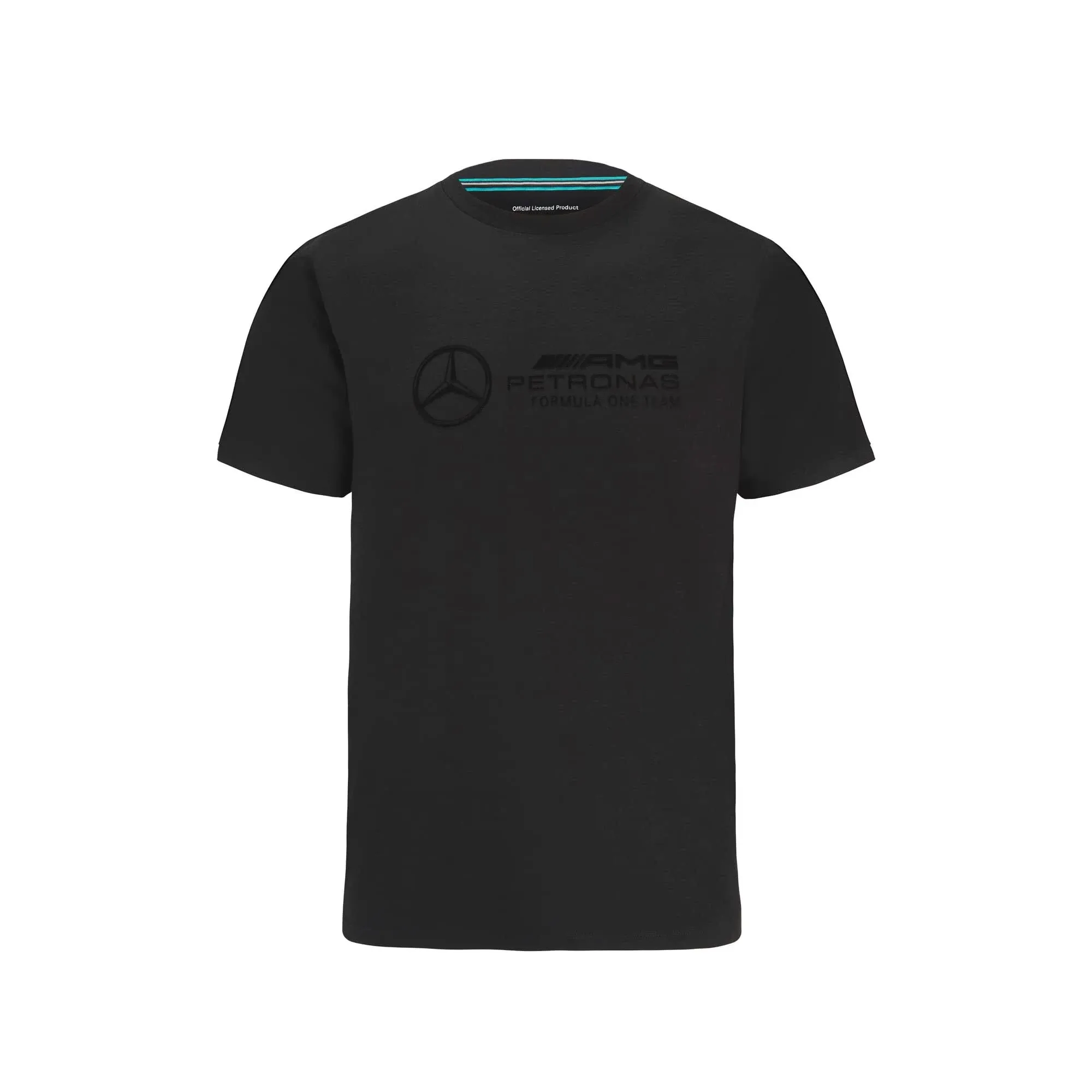 Mercedes AMG Petronas F1 Unisex Stealth Large Logo Black T-Shirt M