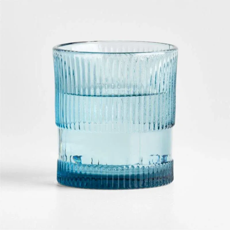 Fortessa Noho Double Old Fashioned Glass, Set of 4 - Blue