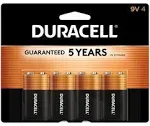 Duracell Coppertop Alkaline 9V Batteries