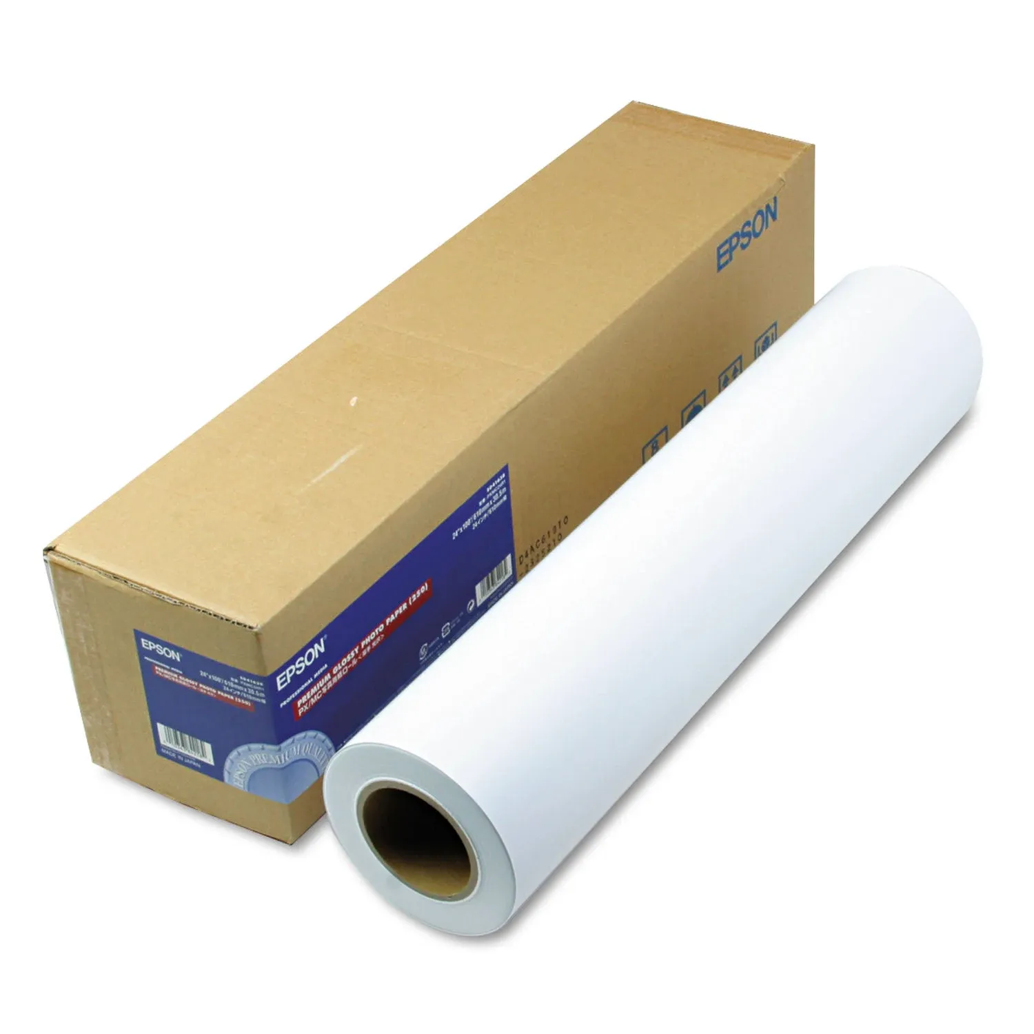 Epson S041638 Premium Glossy Photo Paper Rolls, 270 g, 24" x 100 ft, Roll,White