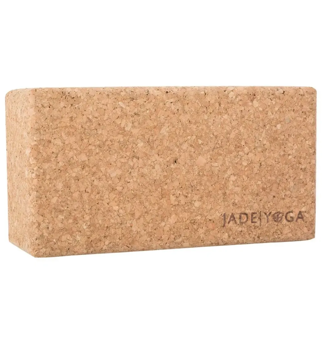 Jade Yoga Small Cork Block Size 3”x4 3/4”x9”