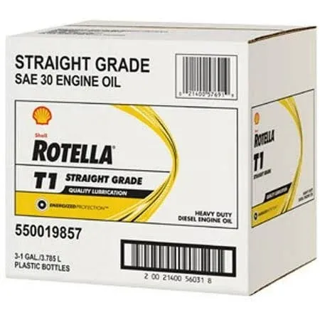 Rotella 550019857-3PK T1 30 Heavy Duty Diesel Engine Oil (CF/CF-2) - 1 Gallon Ju