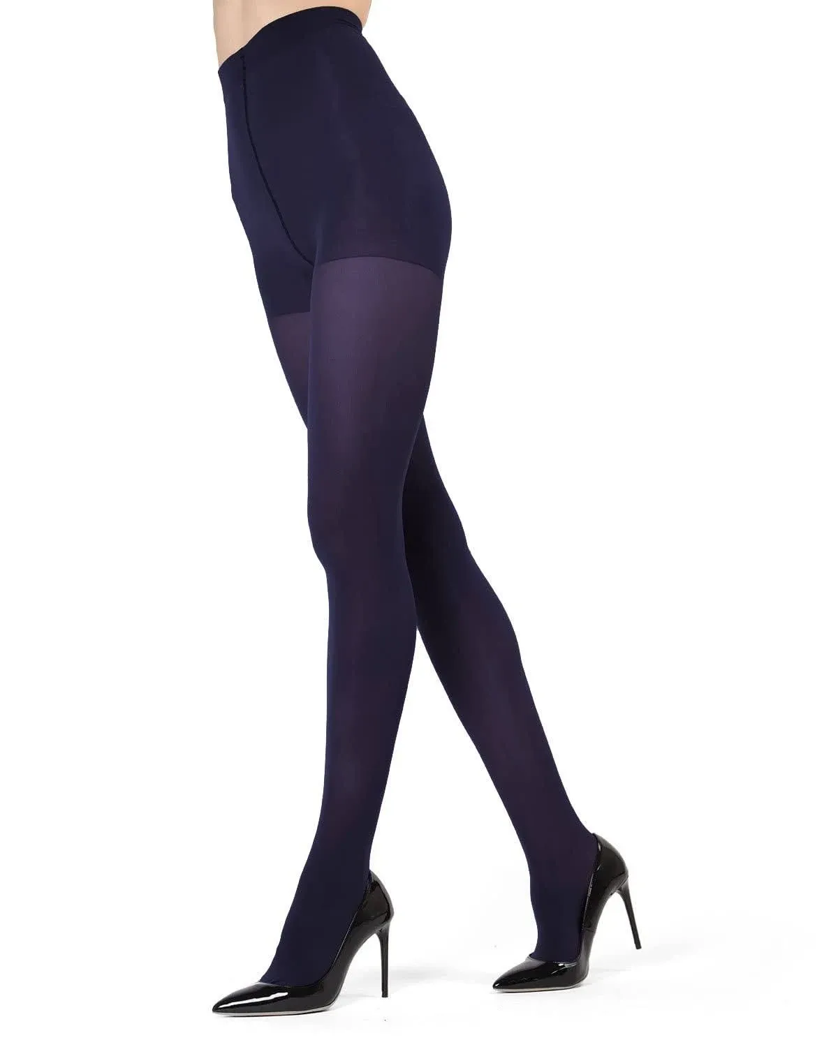 Melas Microfiber Opaque Control 60 Denier Tights - Dark Navy AT-636