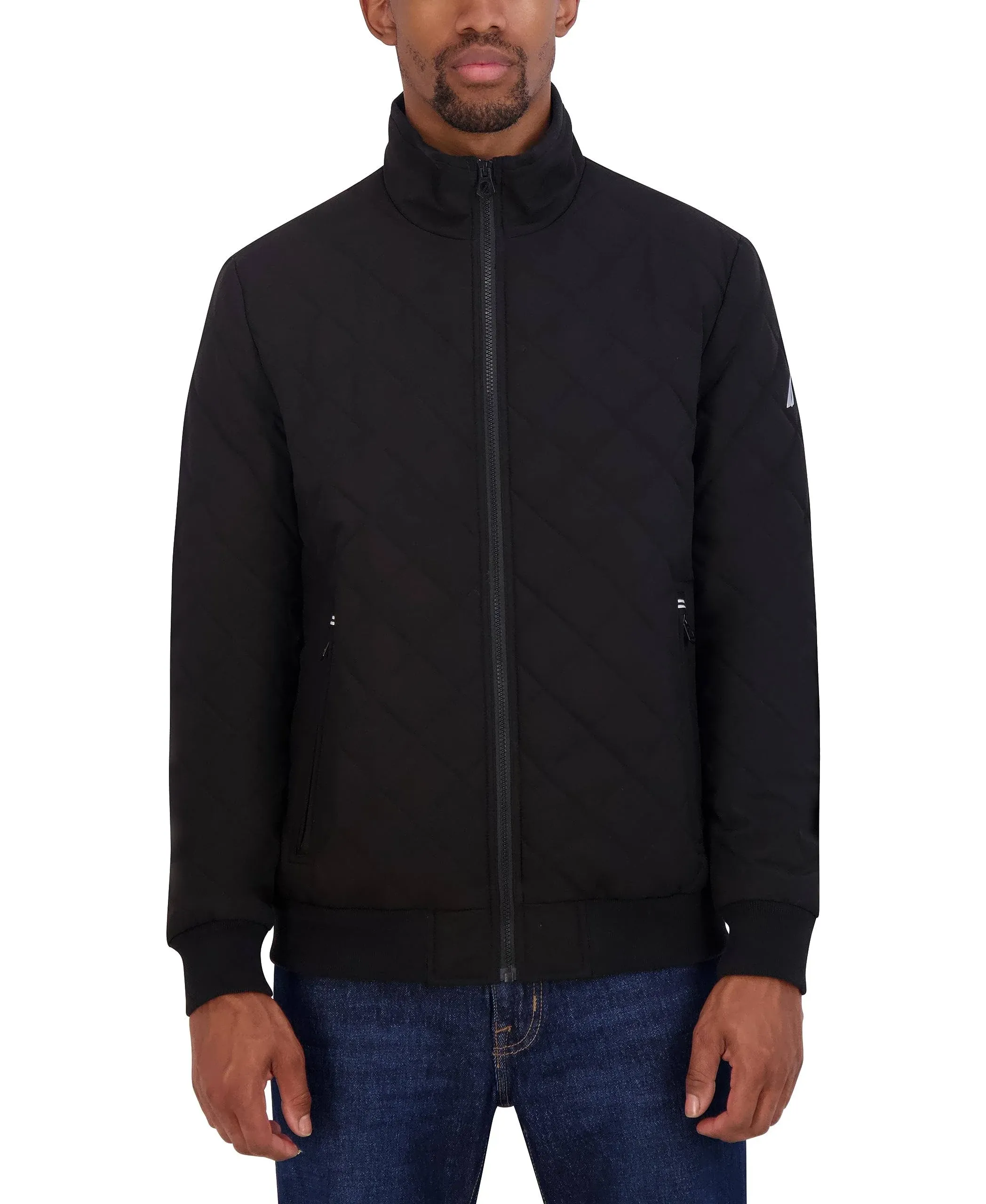 Nautica Men's Quilted Bomber Jacket, Black