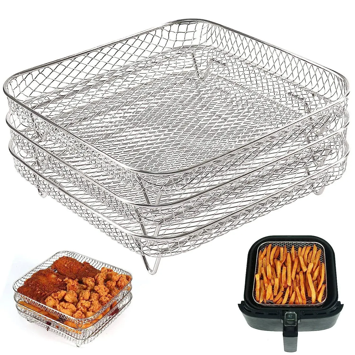 Air Fryer Basket Set of 3