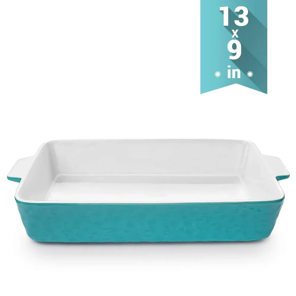 Baking Dish, Rectangular Casserole Dish for Oven, Lasagna Pan Deep 9X13 Ceramic 