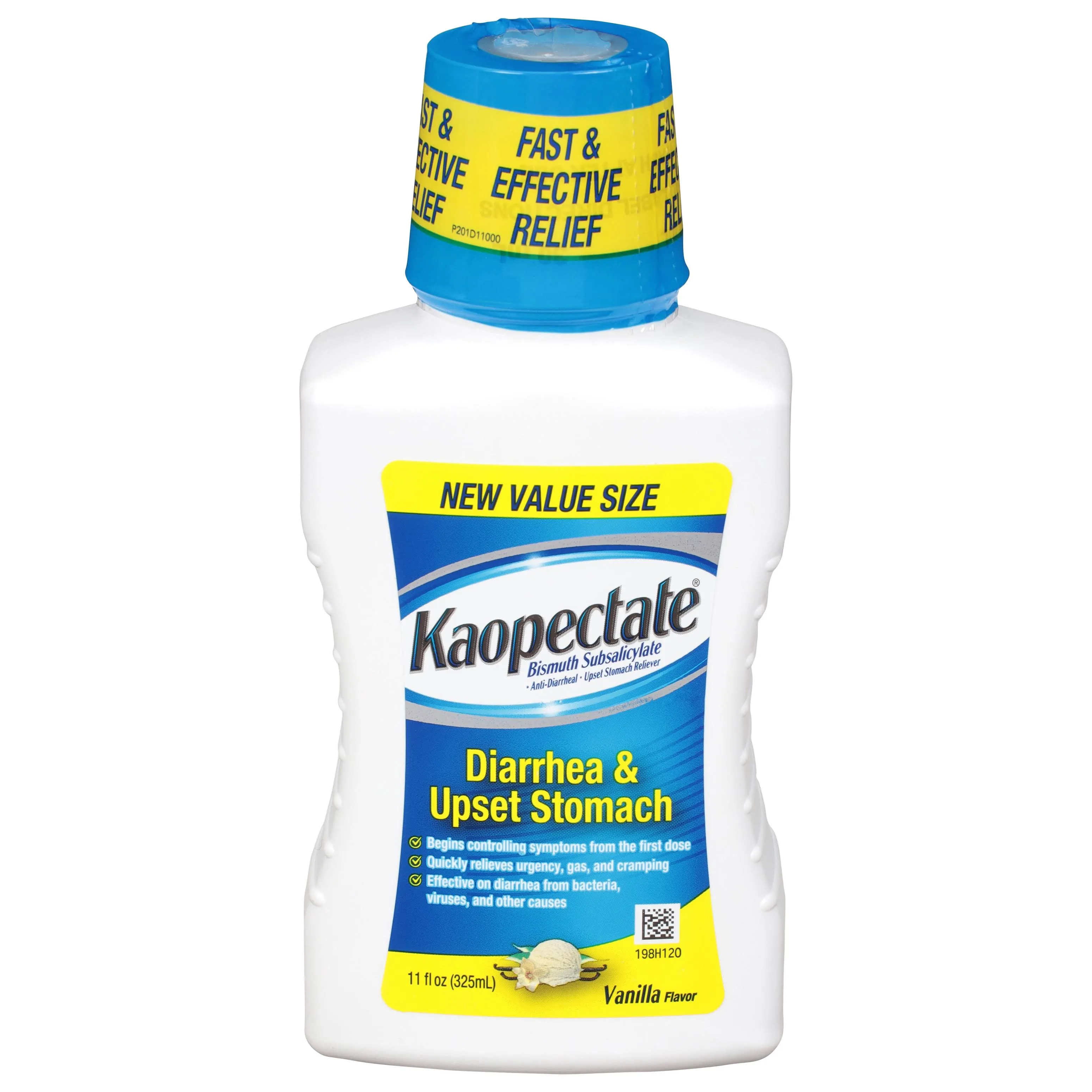 Kaopectate Diarrhea & Upset Stomach, Vanilla Flavor - 11 oz