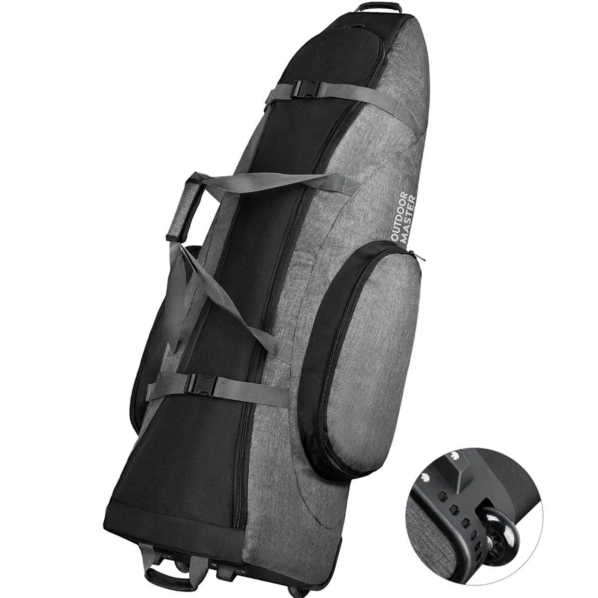  Padded Golf Travel Bag with Reinforced Wheels, 900D Heavy Duty Oxford Wear 