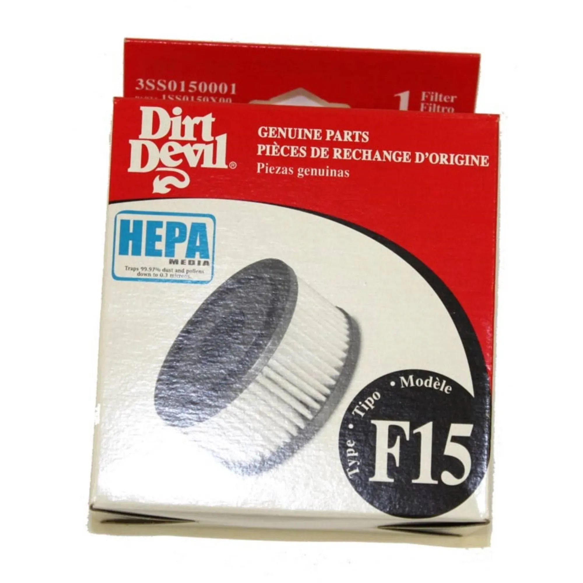 Dirt Devil Genuine Type F15 HEPA Filter, Dirt Devil Part # 3SS0150001, White