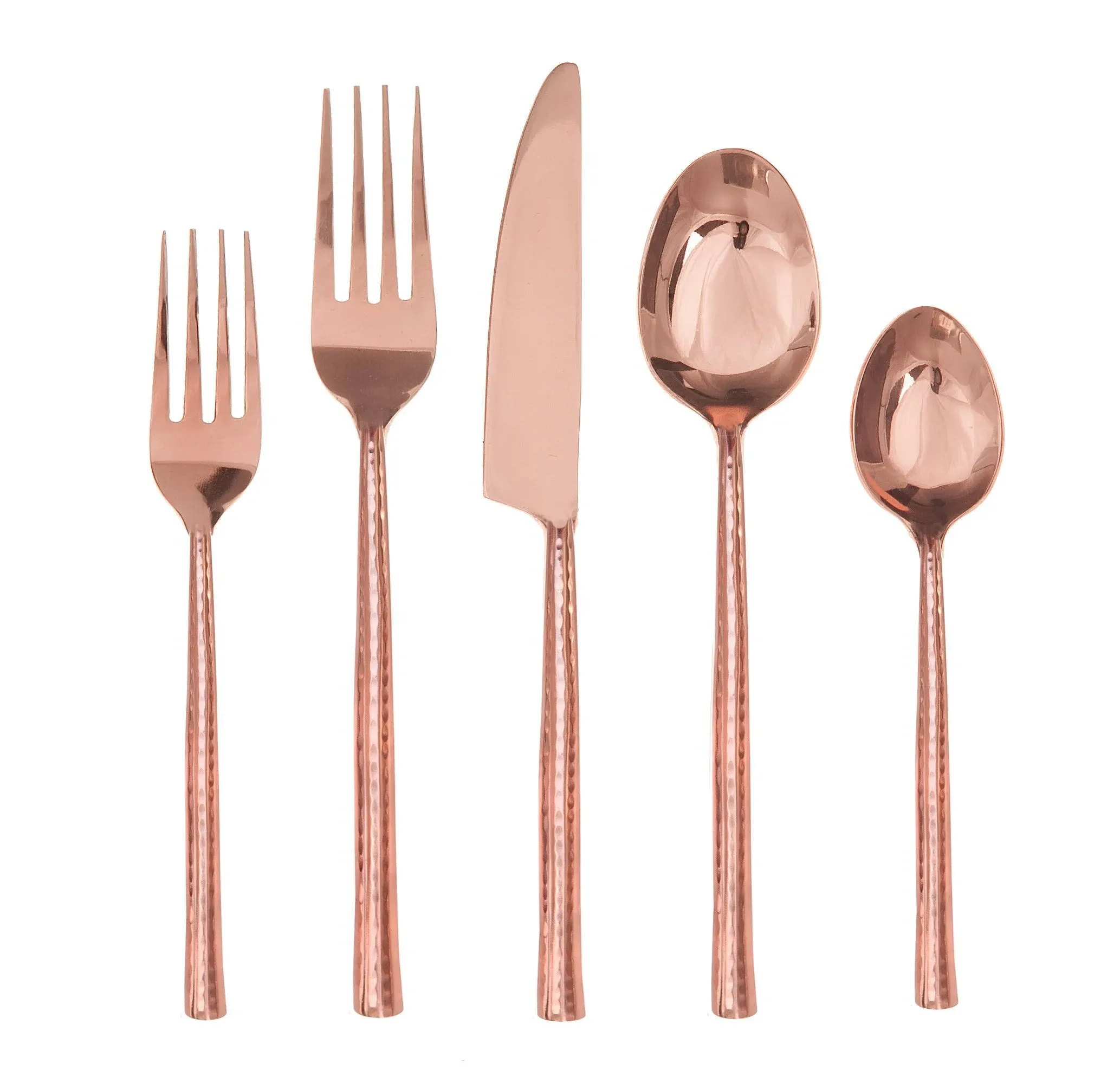 DAVID SHAW 20 Piece Quarry Flatware Set, Copper