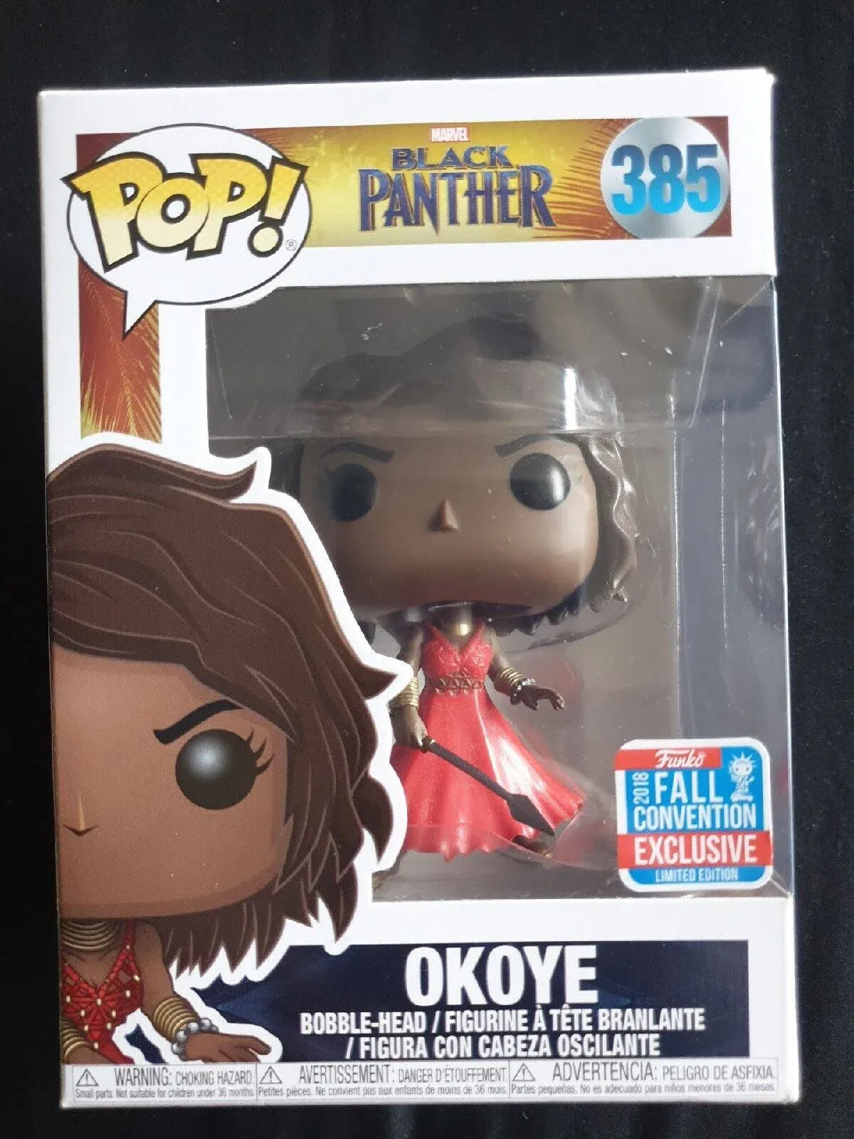 Funko POP! Marvel Black Panther Okoye (Red Dress) #385 Vinyl Figure - (61841)