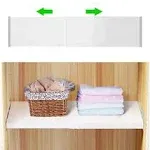 SUZLON Adjustable Closet Storage Shelves with Seamless Sticker, Expandable Wardrobe Shelves Organizer System for Kitchen, Cupboard, Wardrobe, Under Sink