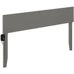 AFI Orlando Queen Size Headboard with Attachable Charger in Grey