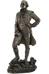 Bronzed President George Washington Standing Triumphantly Statue