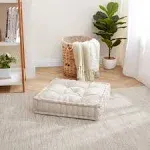 Sweet Home Tufted Square Floor Pillow