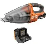 RIDGID 18V Cordless Hand Vacuum Kit with 2.0 Ah Battery and Charger