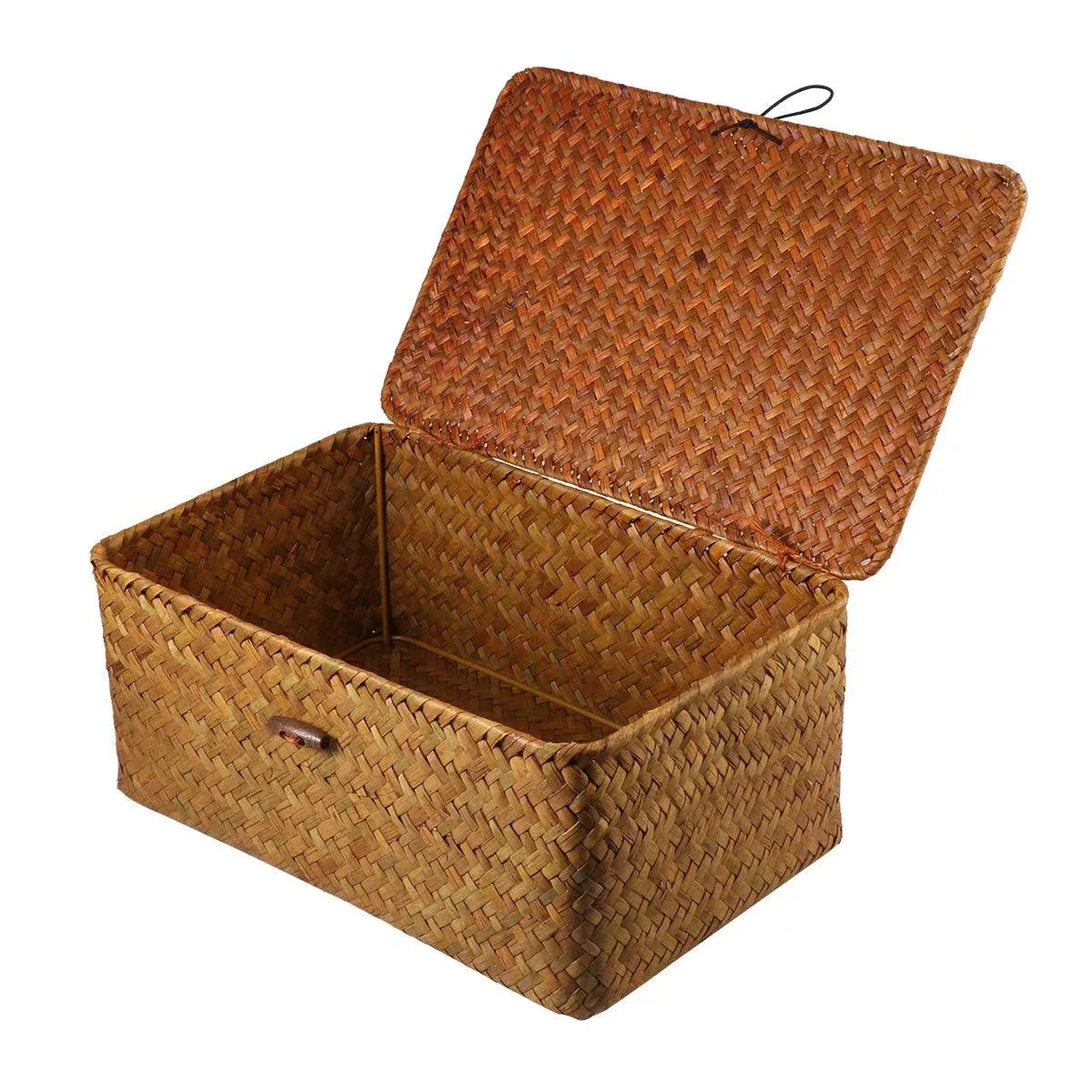 Seaweed Woven Basket Containers Desktop Storage Box Hand-Woven Storage Basket