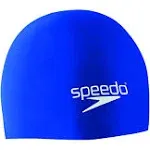 Speedo Elastomeric Solid Silicone Swim Cap - Blue