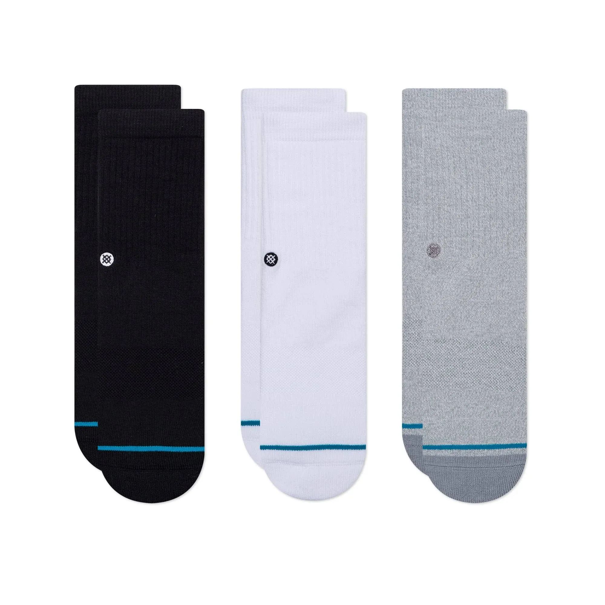 Stance Icon Kids Black Crew Socks 3 Pack K556A20ICO-BLK