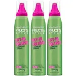 Garnier Fructis Style Sky-Hi Volume Volumizing Hair Mousse, 6.4 Ounce, Pack Of 3