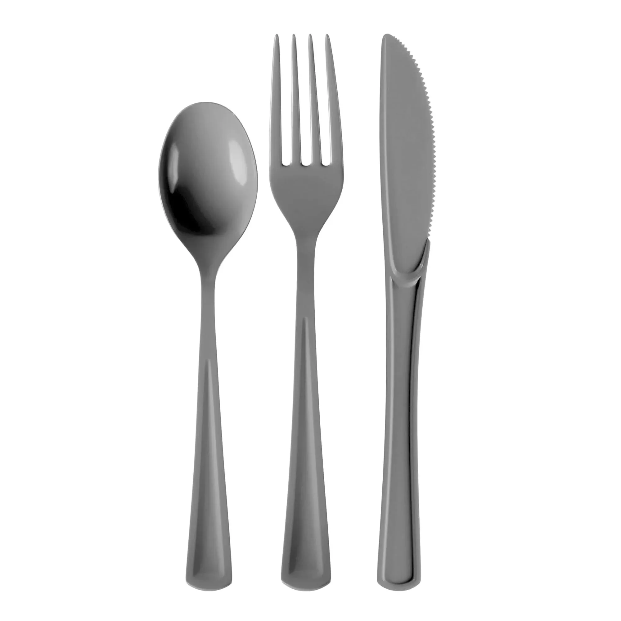 Exquisite 150 Pack Silver Plastic Utensils Heavy Duty Cutlery Set 50 Plastic Forks 50 Plastic Spoons 50 Plastic Knives Perfect Plastic Silverware