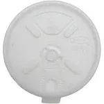 "Lift n' Lock Plastic Hot Cup Lids, With Straw Slot, Fits 12 oz to 24 oz Cups, Translucent, 100/Pack, 10 Packs/Carton"