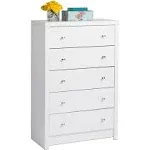 Prepac Calla 5-Drawer Chest, White