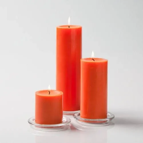 Richland® Orange Pillar Candles Set of 3