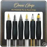 Chrome Cherry Omni Grip 6 Pack with Pen and Pencil Comfort Grips