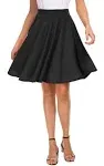 EXCHIC Women's Casual Stretchy Flared Mini Skater Skirt