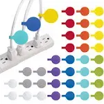 Cable Labels - Wrap-It Storage - Circles, Multi-Color (36-Pack) - Color Coded Labels for Organizing, Wire Tags Write on Surface for Labels for Charging Cords and Electronics