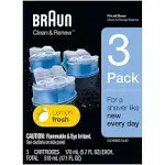 Braun Clean Renew Refill Cartridges CCR , Blue, 3 CountBraun Clean Renew Refill Cartridges CCR , Blue, 3 Count