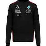 Mercedes AMG Petronas F1 2023 Team Long Sleeve Driver Tee Mens - Black - L