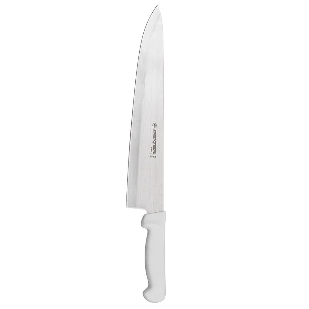 Basics(R) (31629) Chefs/Cooks Knife, 12in., stain-free, high-carbon steel, textured, polypropylene white handle, NSF Certified