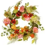 National Tree Company 22" Spring Flower Wreath