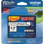 Brother P-Touch TZE-2312PK PT-D210 Label (2 Pack)